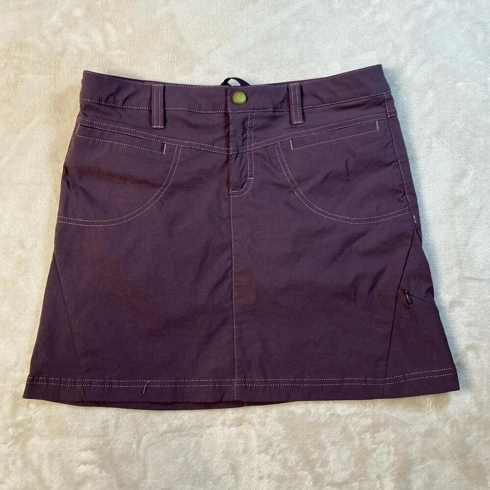 ATHLETA‎ Cargo Skort Nylon Spandex Lined Skirt Women’s 6 Golf Tennis Casual Plum